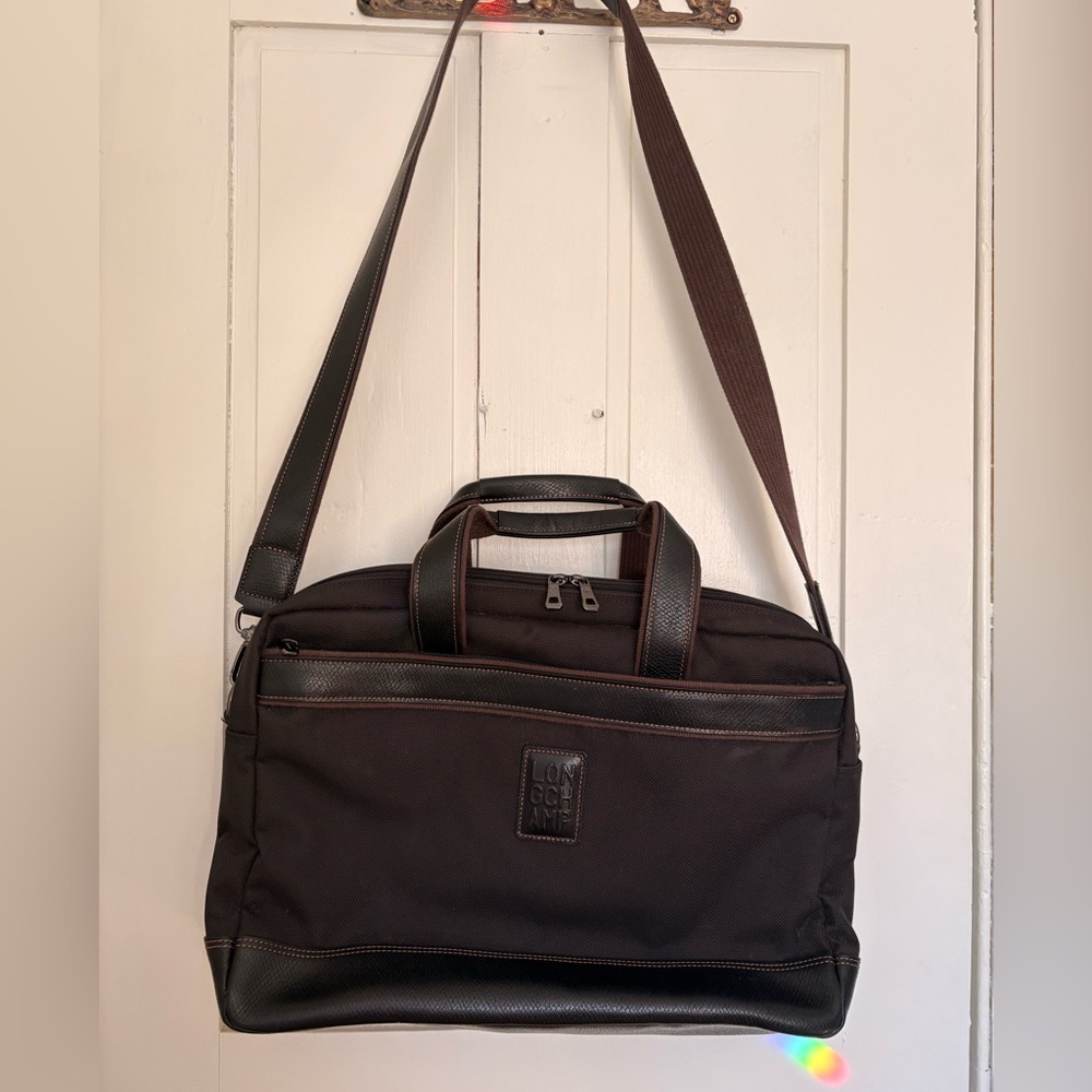Longchamp Black Laptop / Travel Bag
